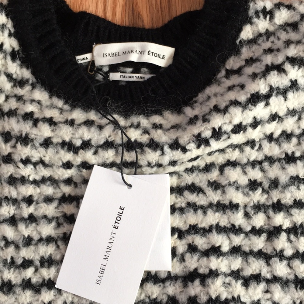 NWT Isabel Marant Etoile Blk Alpaca Sweater. Sz 38 - Picture 4 of 8